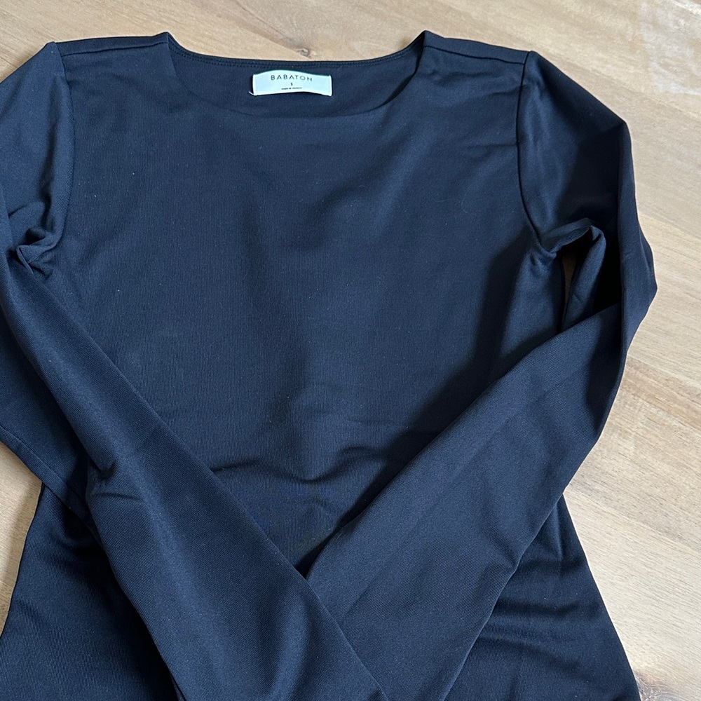 Babaton Elegant Black Long Sleeve Blouse